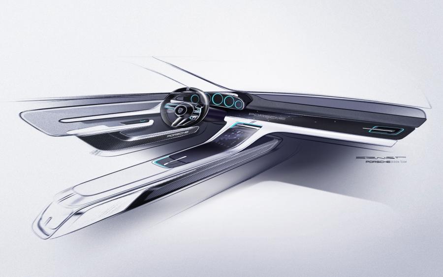 Эскиз Porsche Mission E Cross Turismo 2018 года  (фото 43 из 66)